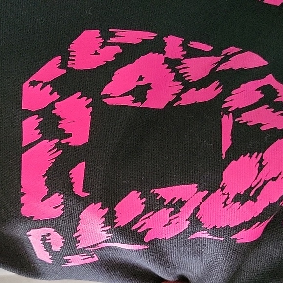 Pink.. hot pink and black leopard  print tote bag - Picture 4 of 5